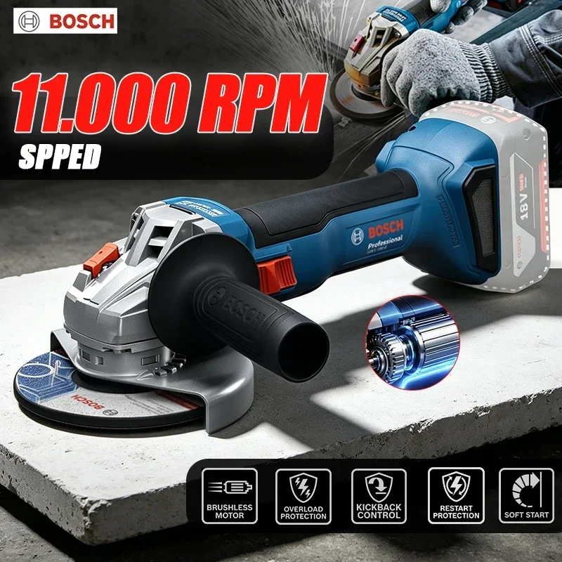 Tools Heavy Equipment - BOSCH GWS 18V-8 Cordless Angle Grinder