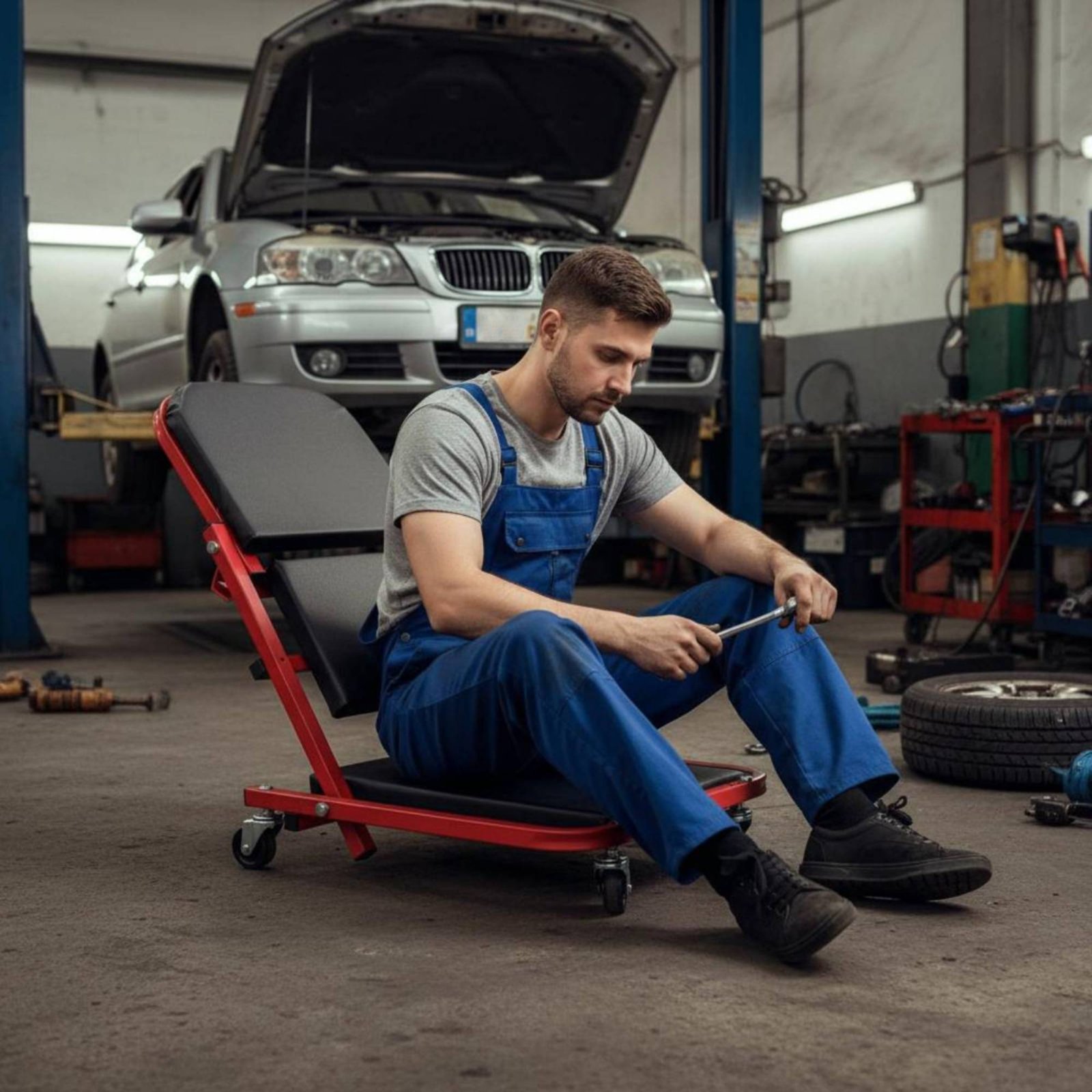 Folding Creeper Seat Foldable  - Heavy Equipment Repair 评论和价格