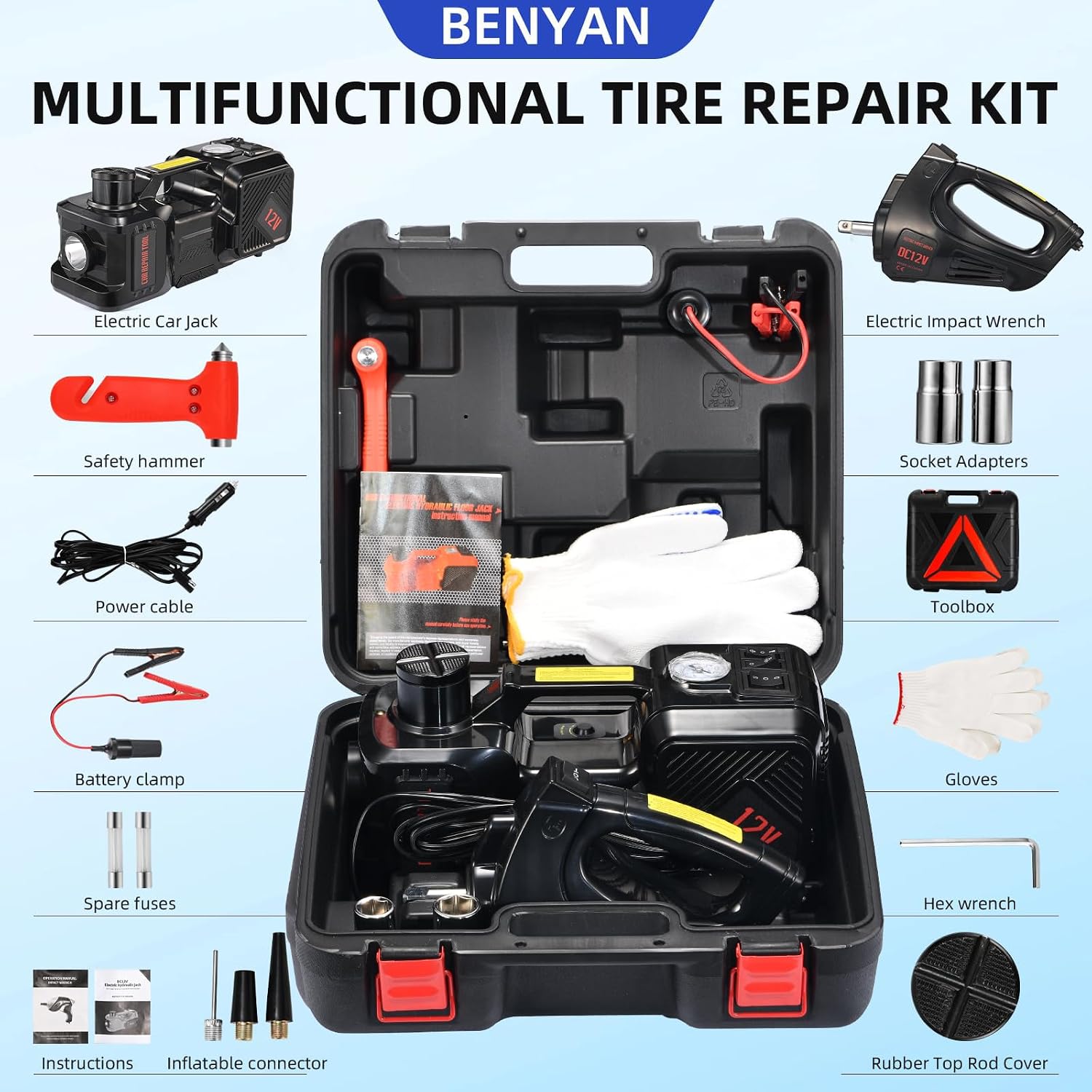 Electric Car Jack kit 5 Ton 12 - Hydraulic Floor Jack 评论和价格