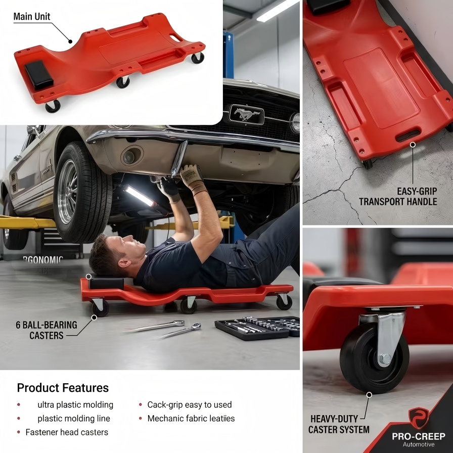 40'' 6-Wheel Heavy Duty Mechan - Heavy Equipment Repair 评论和价格