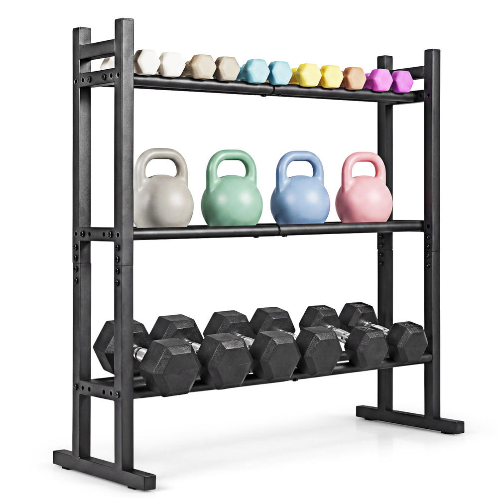 Heavy Duty 3-Tier Dumbbell Rac - Heavy Equipment In 评论和价格